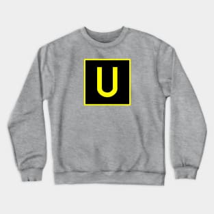 U - Uniform - FAA taxiway sign, phonetic alphabet Crewneck Sweatshirt